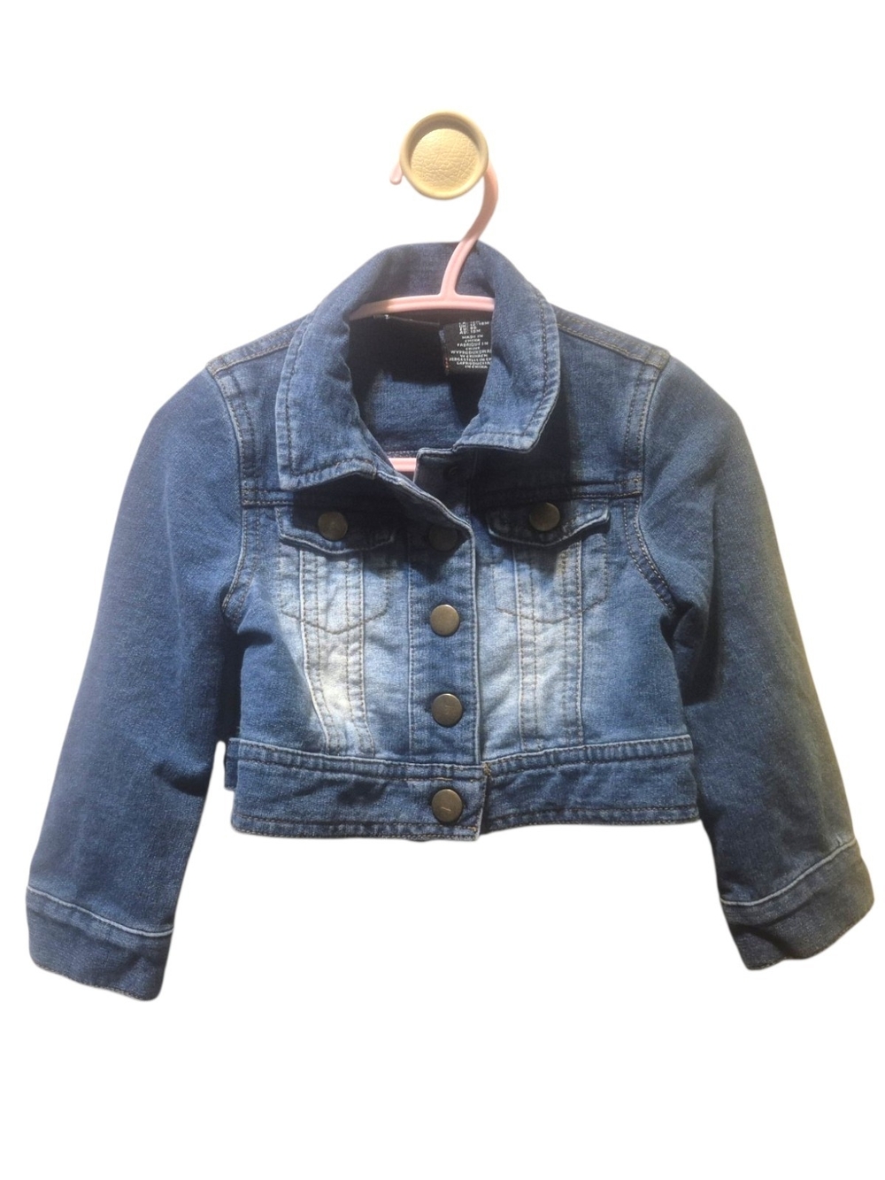 Cynthia Rowley Girls' Dark Blue Cropped Denim Jacket